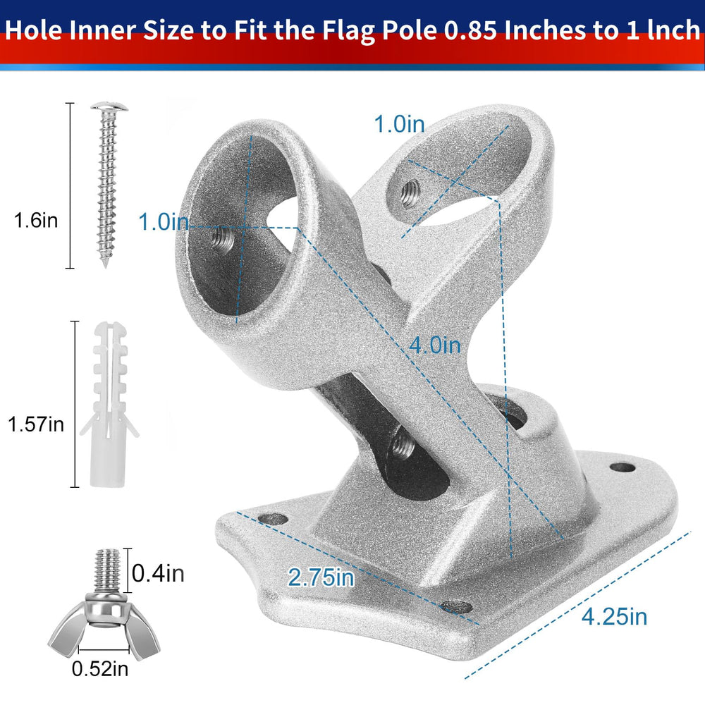 HPGOED flag pole holder with flag display