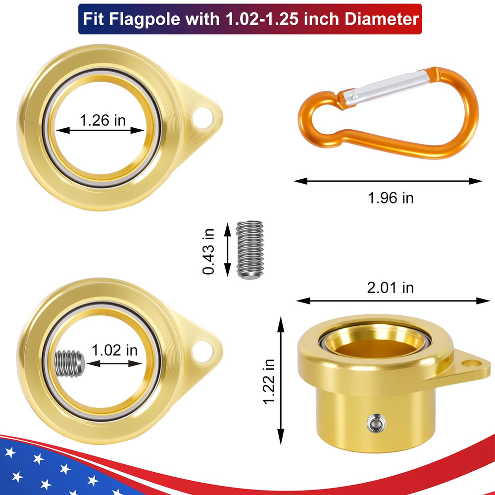 HPGOED Flag Pole Rings in packaging