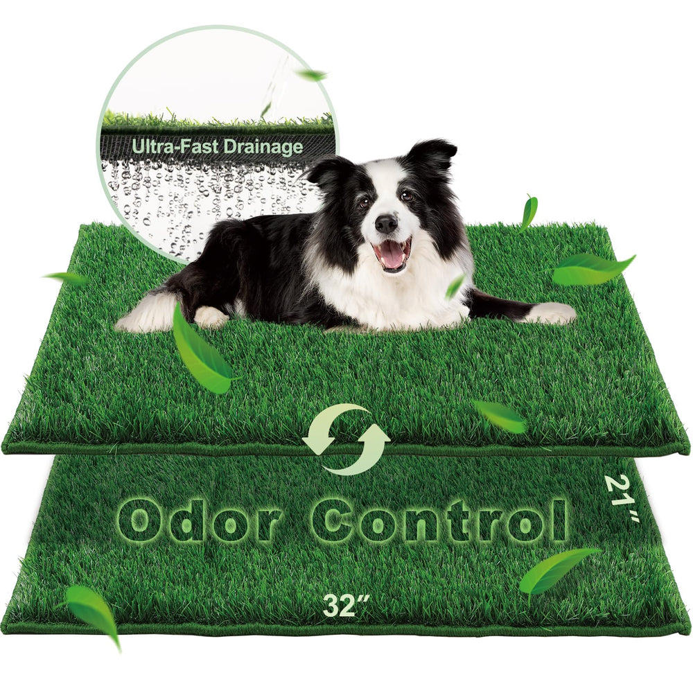 HQ4US 4LEGS artificial grass pee pad for dogs, green color