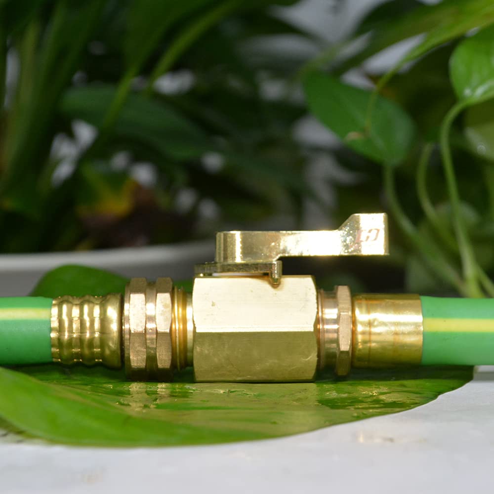 HQMPC Brass Shut Off Valve in use in garden