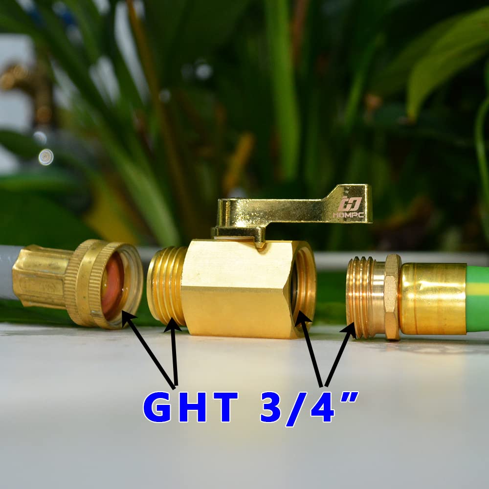 HQMPC Brass Shut Off Valve showing thread detail