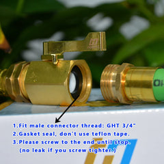 HQMPC Brass Shut Off Valve side view