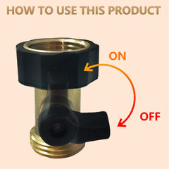 HQMPC Brass Shut Off Valve side view