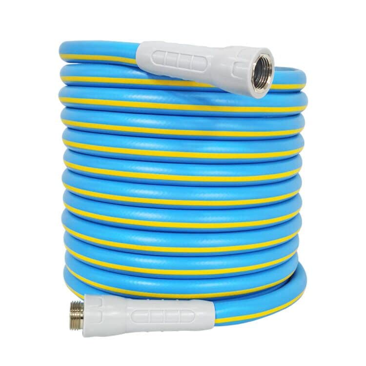 HQMPC garden hose 5/8 in. x 30 ft front view, blue