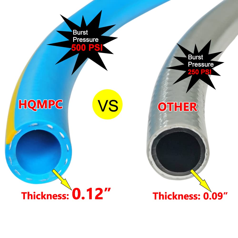 HQMPC garden hose being used in a garden