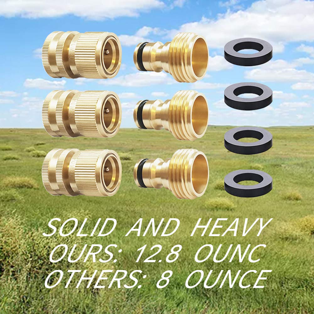 HQMPC garden hose quick connect fittings in packaging