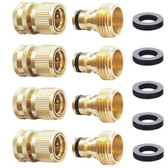 HQMPC Garden Hose Quick Connect Fittings set with connectors