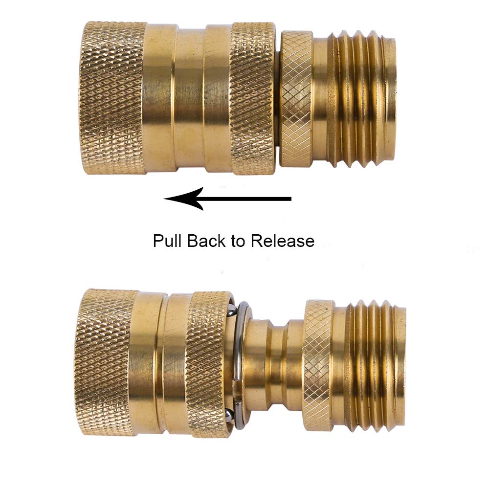 HQMPC quick connect set package with brass fittings