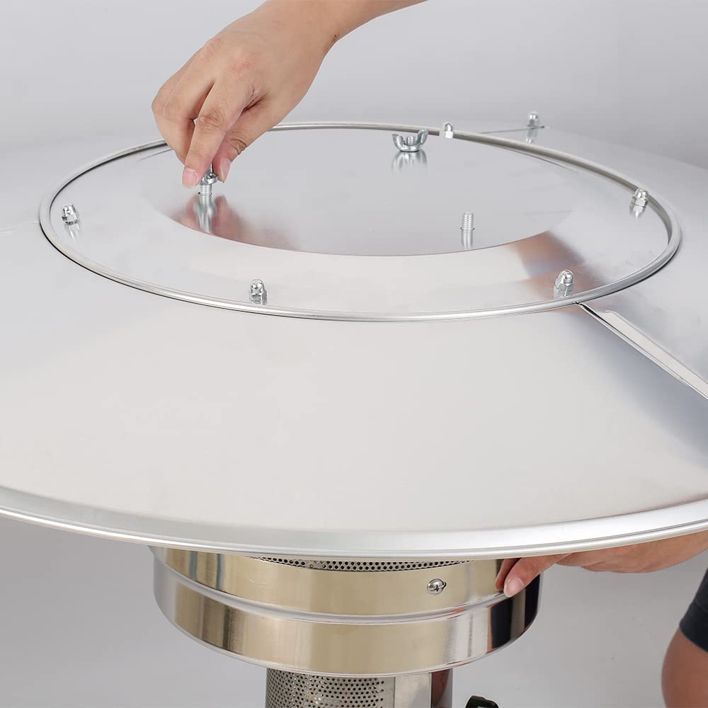 HQQ outdoor Patio Heater Reflector Shield with included screws and screwdriver