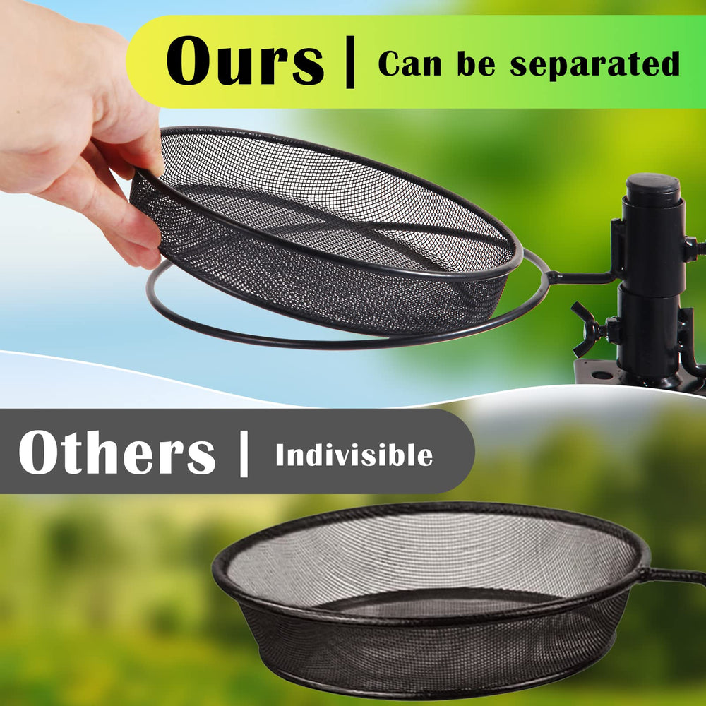 HRAYLTOP Deck Bird Feeder with water bowls attached
