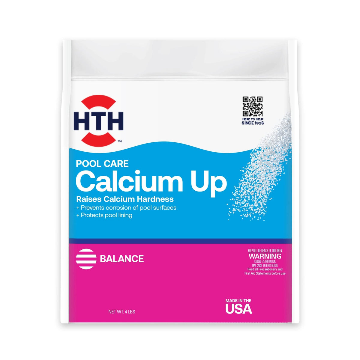 HTH Calcium Hardness Up 4 lbs powder front view