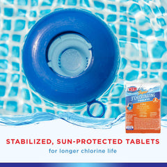 HTH Chlorinating Tablet in pool skimmer