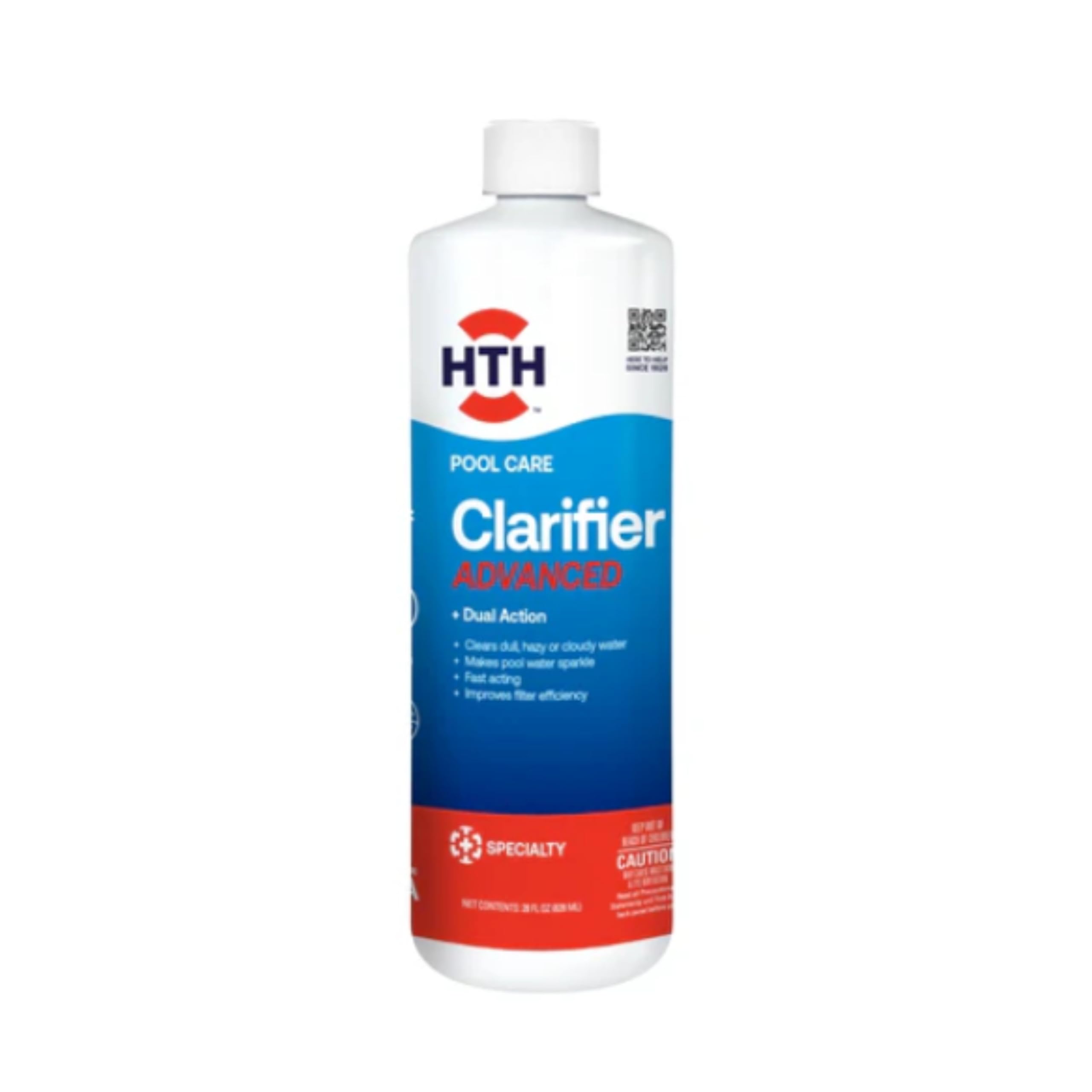 HTH Clarifier being poured into a swimming pool