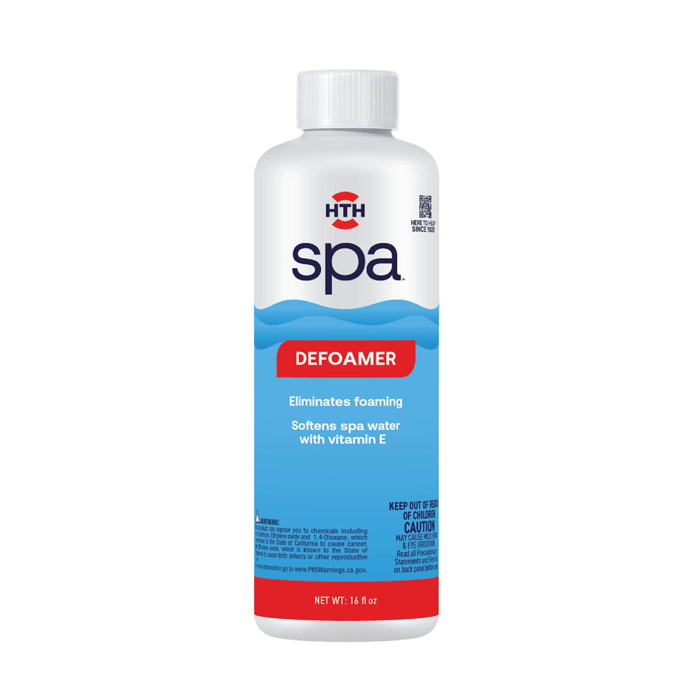 HTH Spa Defoamer 16 oz liquid bottle front view