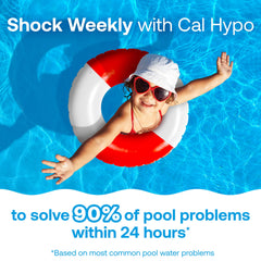 HTH Swimming Pool Care Shock Advanced 1 lb powder close-up