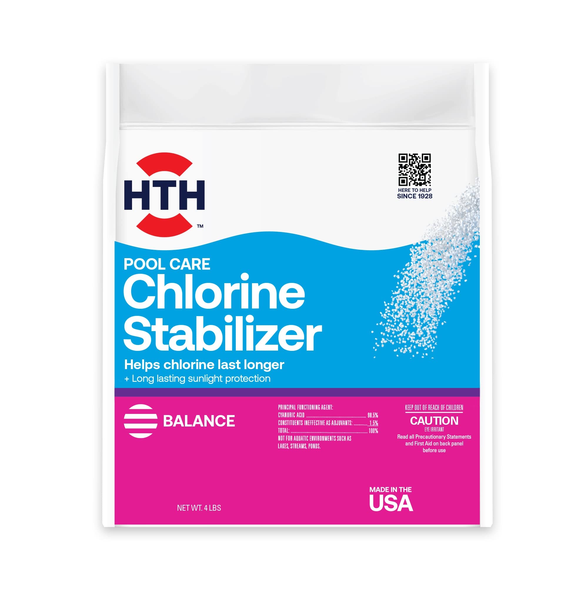 HTH Swimming Pool Care Stabilizer 4 lbs front view