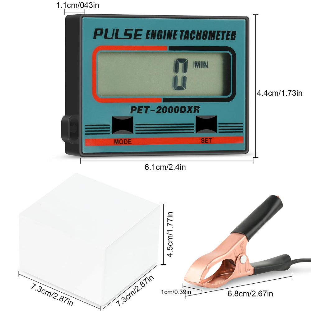 HTPREC Small Engine Tachometer mounted on motorcycle