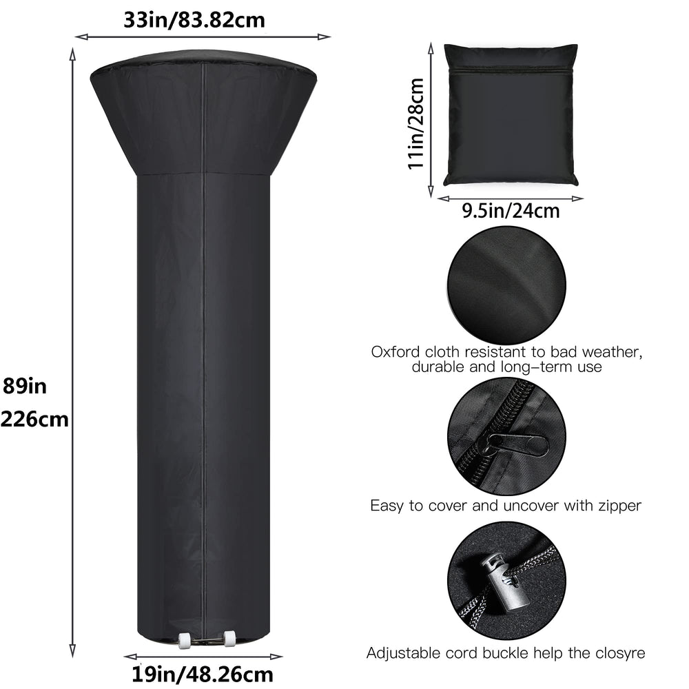 Hualedi Patio Heater Cover waterproof fabric detail