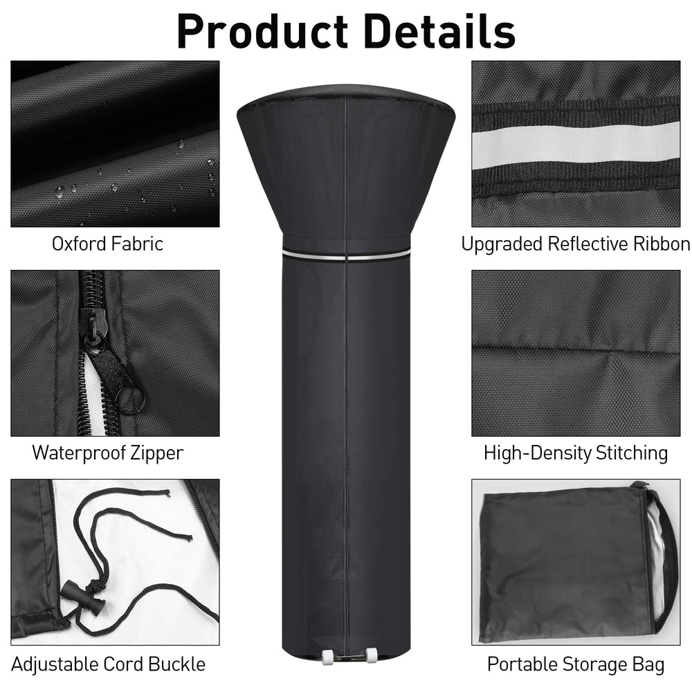 Hualedi Patio Heater Cover zipper design