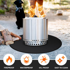 Huchiz Fire Pit Mat easy cleaning with hose