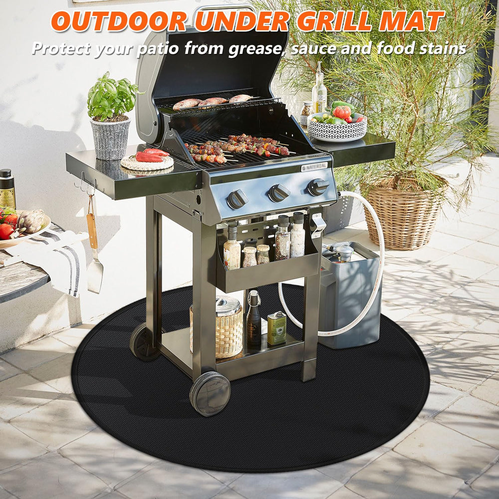 Huchiz Fire Pit Mat folded for storage