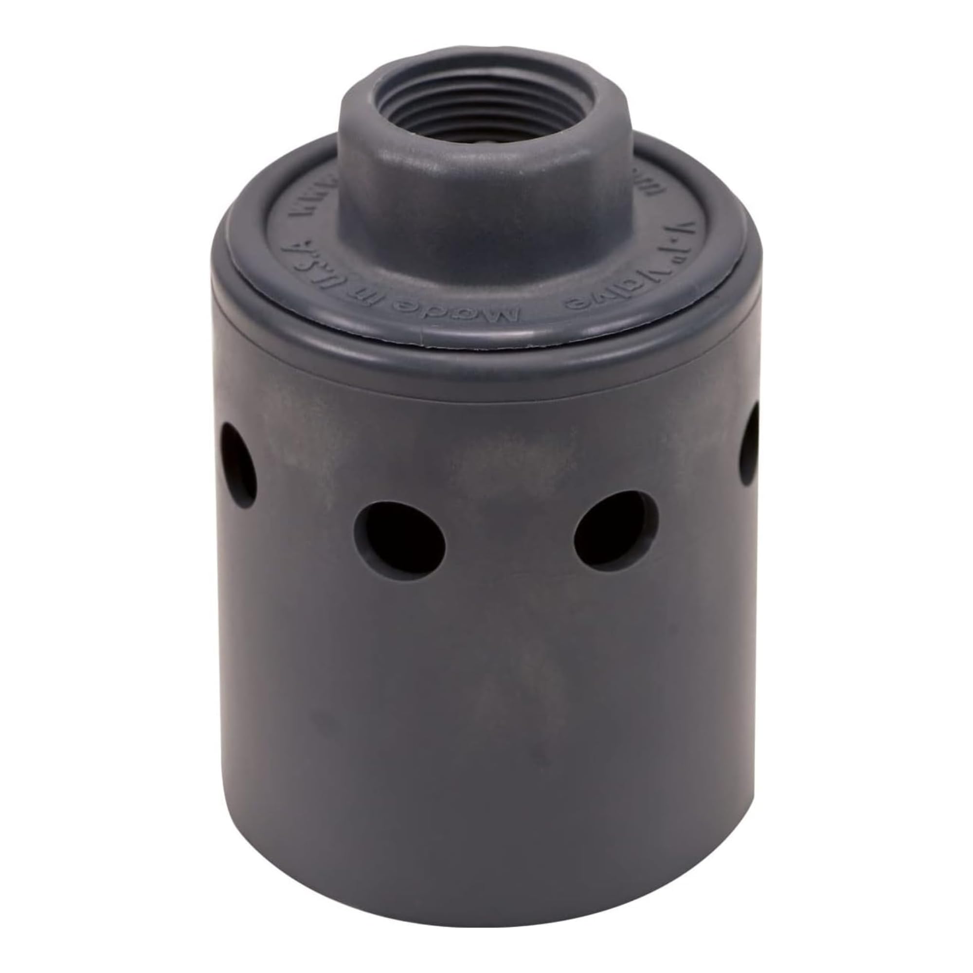 Hudson Valve Float Valve front view, black, 1 inch size