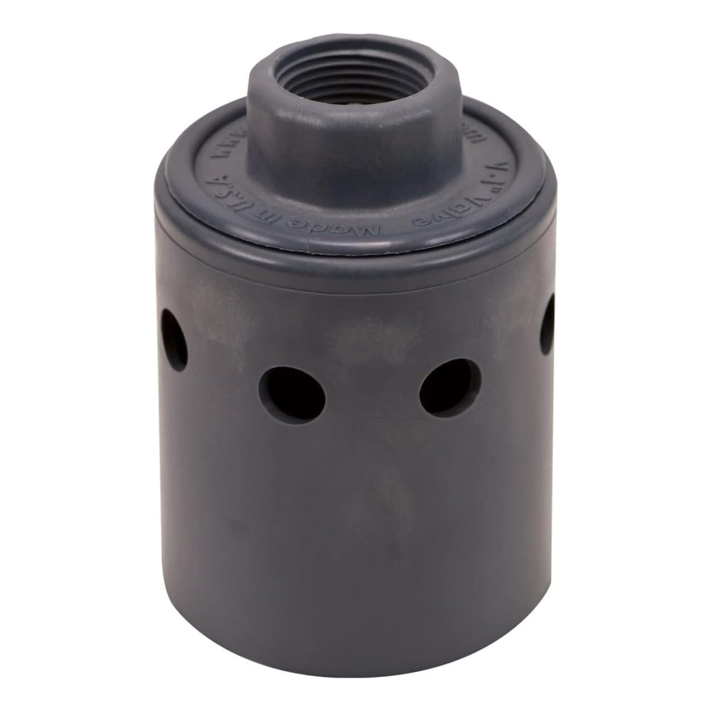 Hudson Valve Float Valve front view, black, 1 inch size