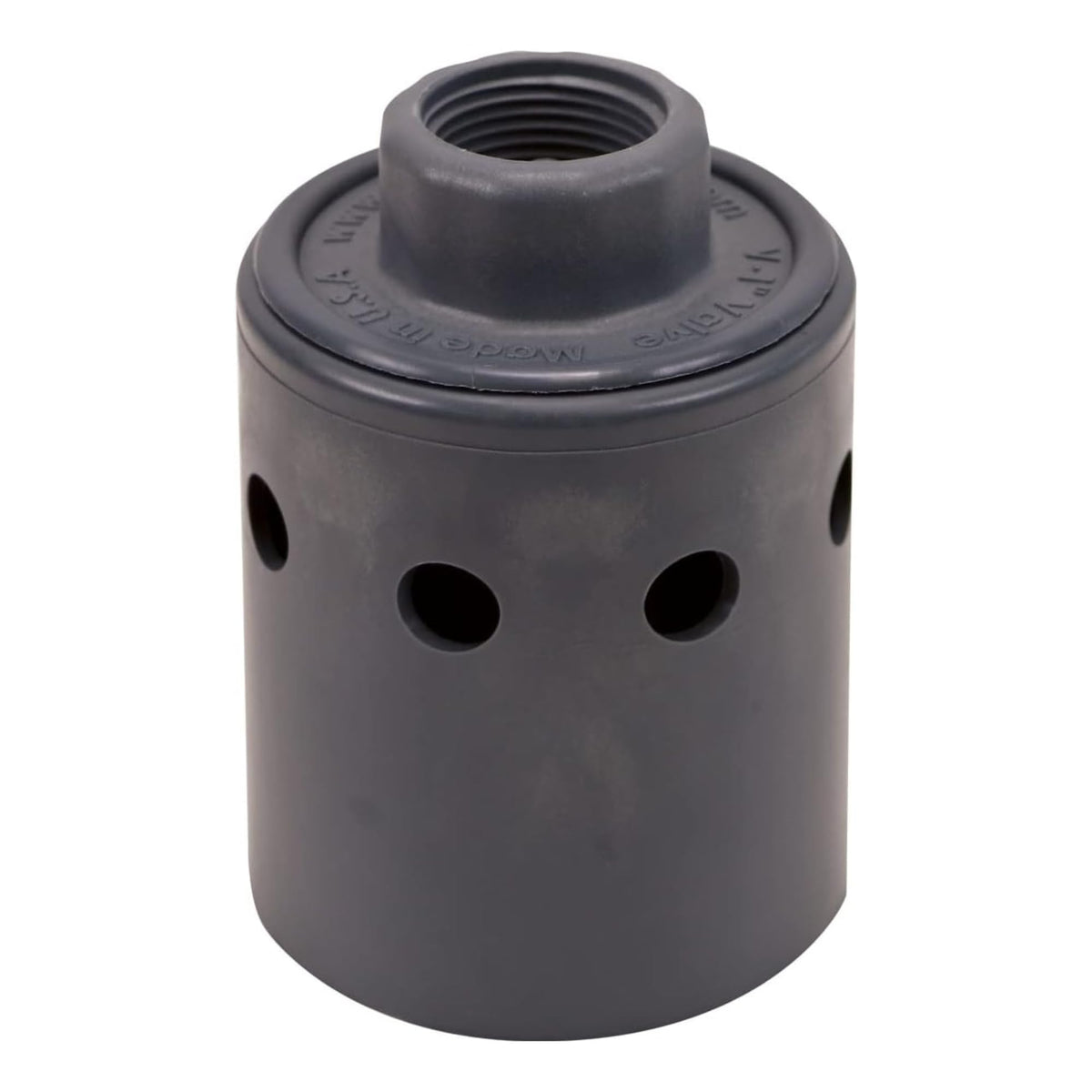 Hudson Valve Float Valve front view, black, 1 inch size