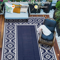 HUGEAR 9' x 12' rug folded in a carrier bag for easy transport