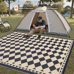 HUGEAR outdoor rug with carry bag for transport