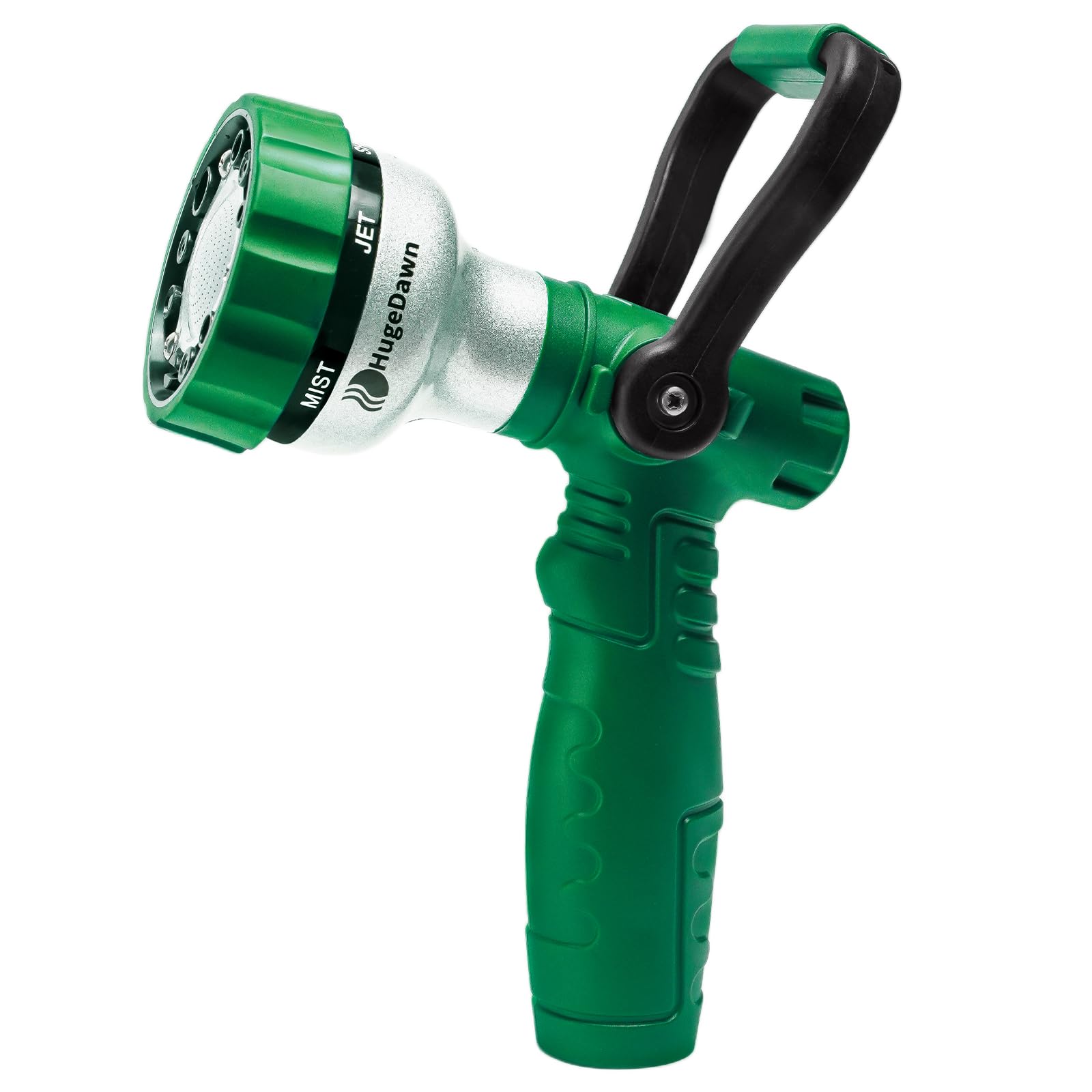 HugeDawn Garden Hose Nozzle front view with six spray patterns