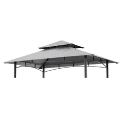 Hugline Grill Gazebo Replacement Canopy Roof gray top view