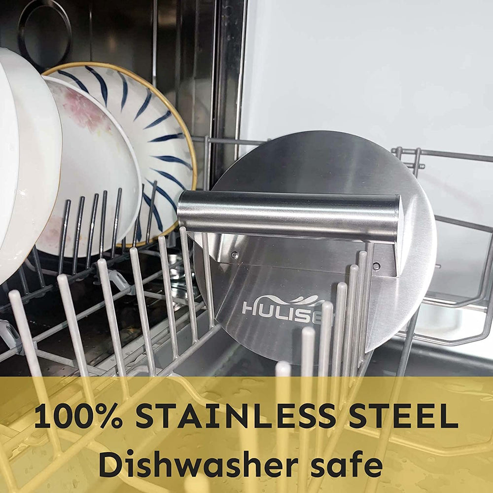 HULISEN Stainless Steel Burger Press side view