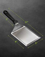 HULISEN Stainless Steel Spatula in outdoor grilling setting