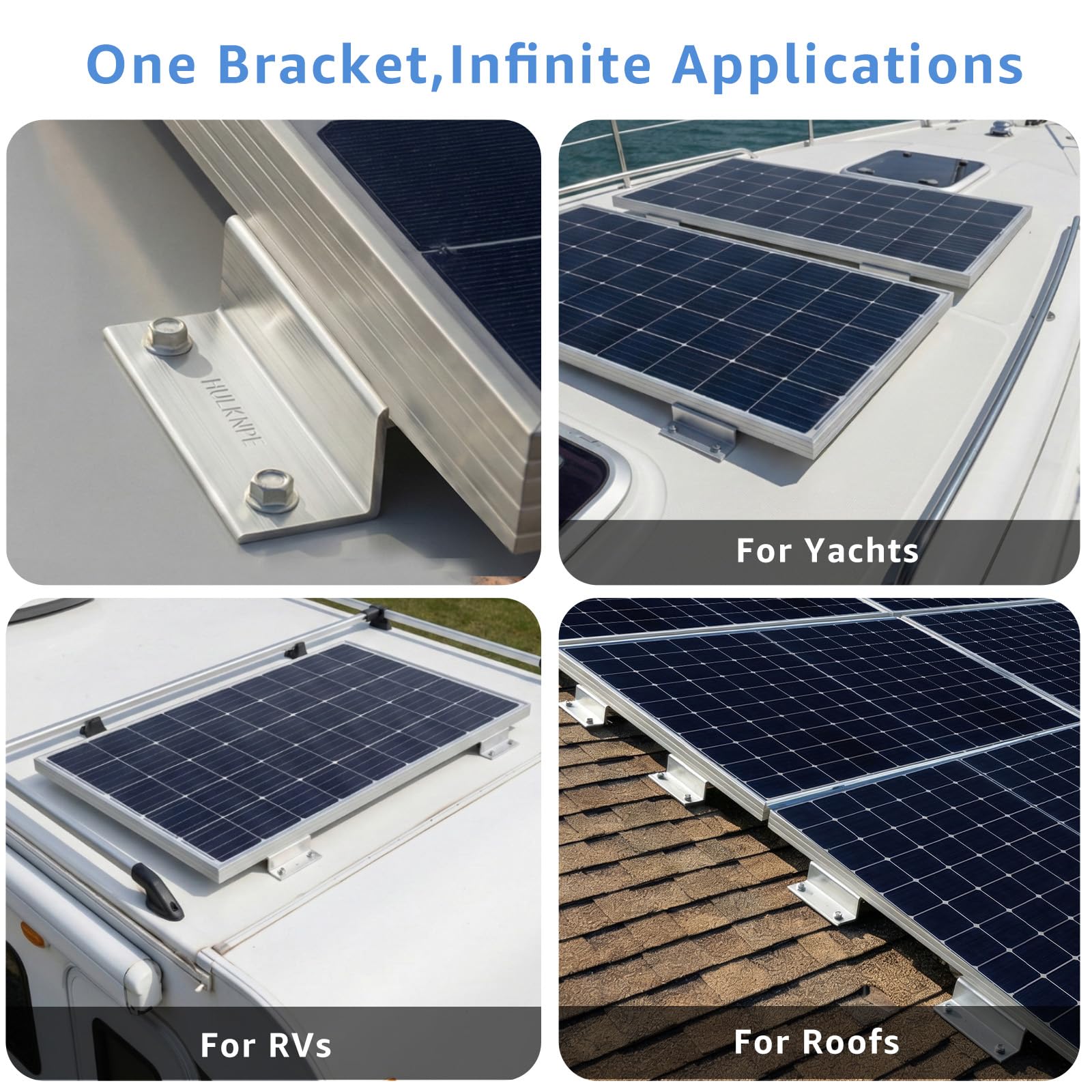 HULKNPE Z brackets for RV solar panel installation