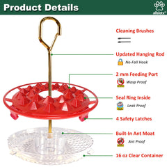 hummingbird feeder with removable lid for easy cleaning
