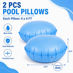 Hungdao Pool Air Pillows inflated in a swimming pool