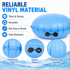 Hungdao Pool Air Pillows showing valve for inflation