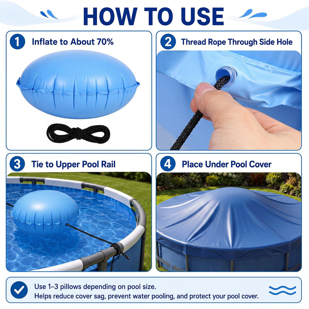 Hungdao Pool Cover Pillow 4x4 ft close-up of material