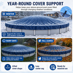Hungdao Pool Cover Pillow 4x4 ft packaging