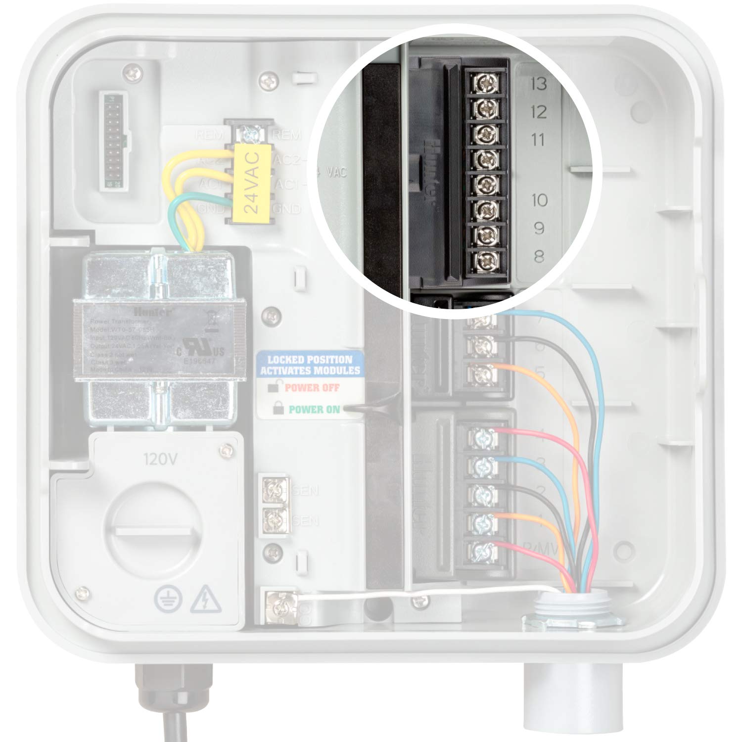 Hunter PCM-900 Expansion Module side view showing plug-in design