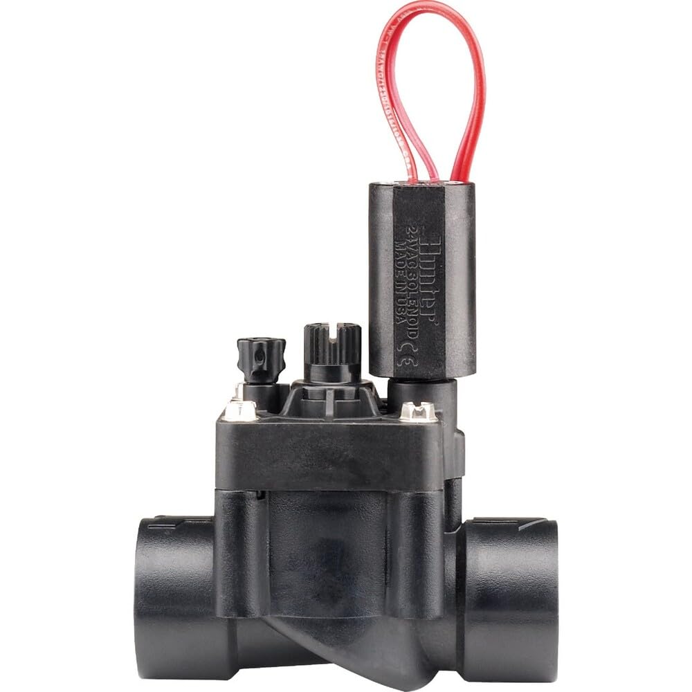 Hunter PGV 1 inch Sprinkler Valve black model front view