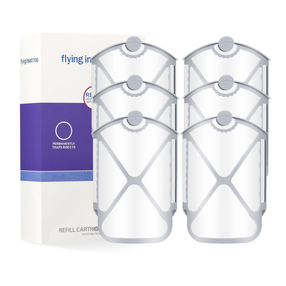 Husaco Flying Insect Trap Refill Kit packaging with six cartridges