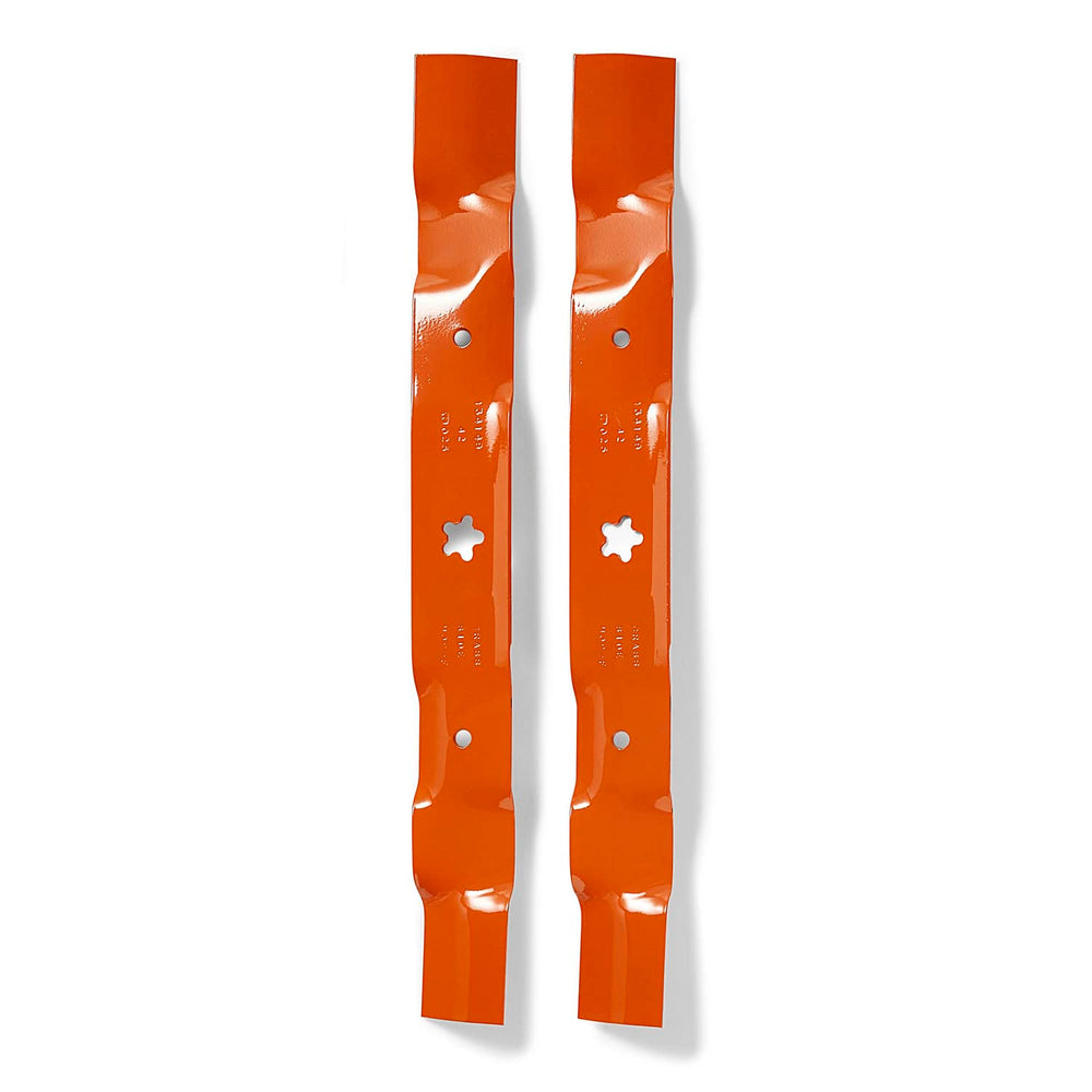 Husqvarna blades showing hardened steel construction