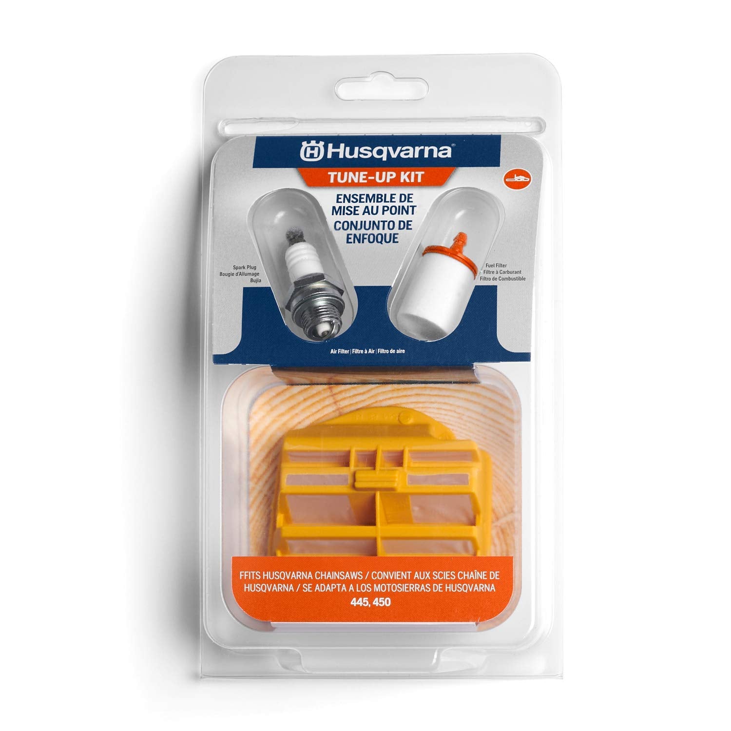 Husqvarna Chainsaw Maintenance Kit 445 450 with filters and spark plug