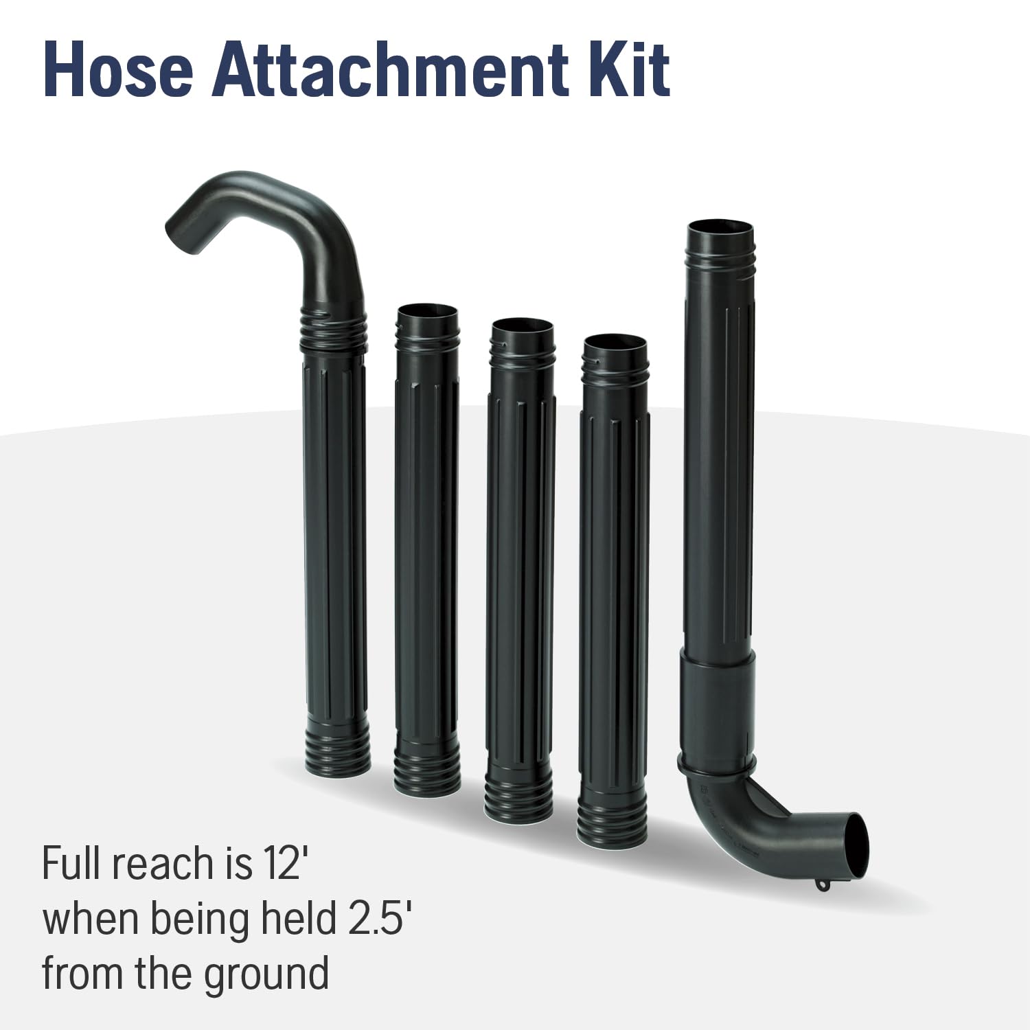 Husqvarna Gutter Attachment Kit nozzle tube and pivot tube close-up