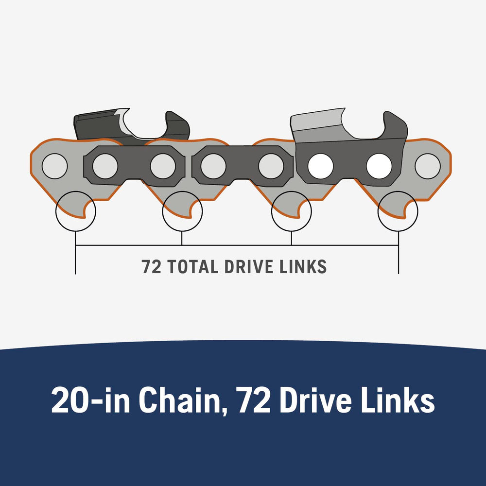 Husqvarna H-80 Chainsaw Chain close-up of drive links