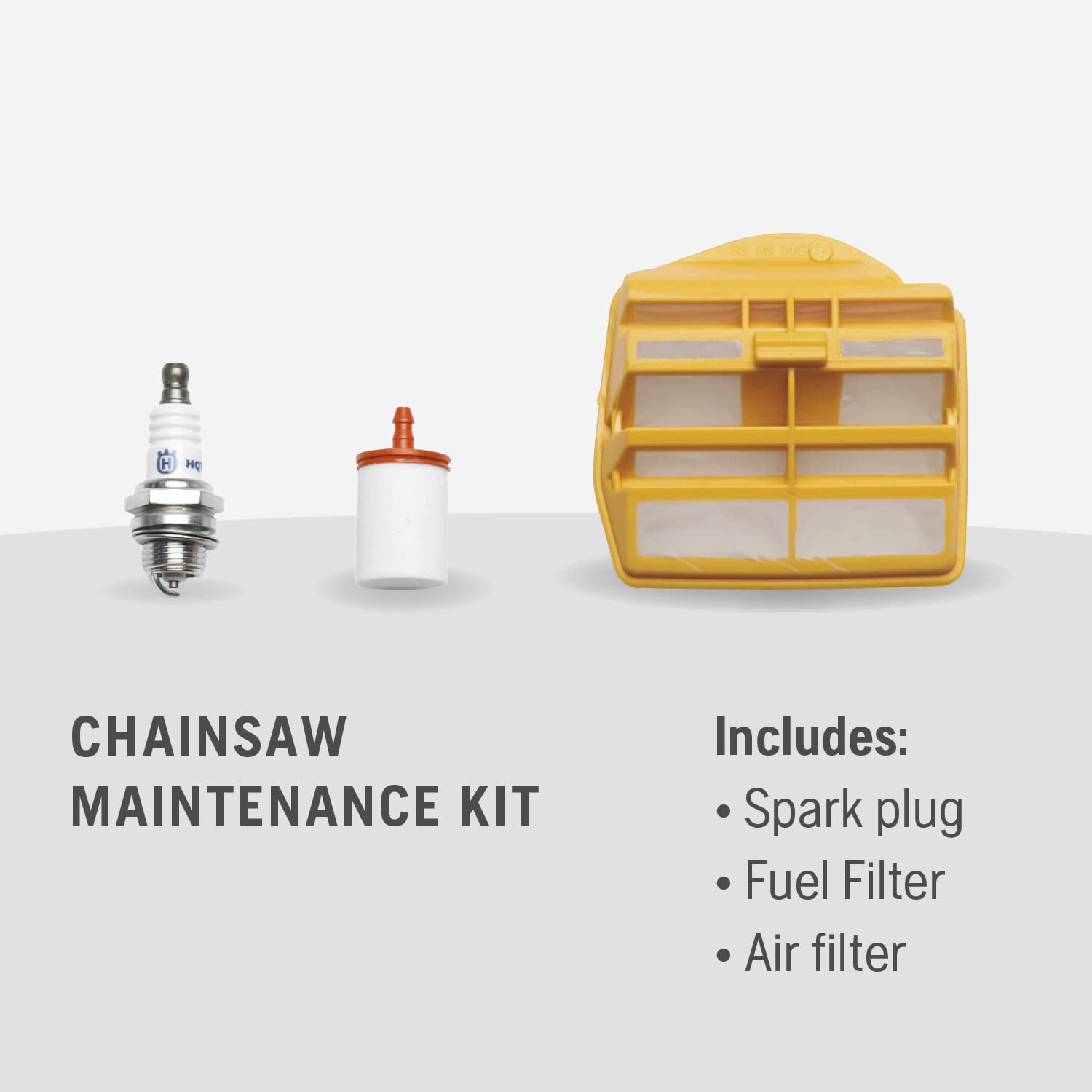 Husqvarna spark plug included in the maintenance kit