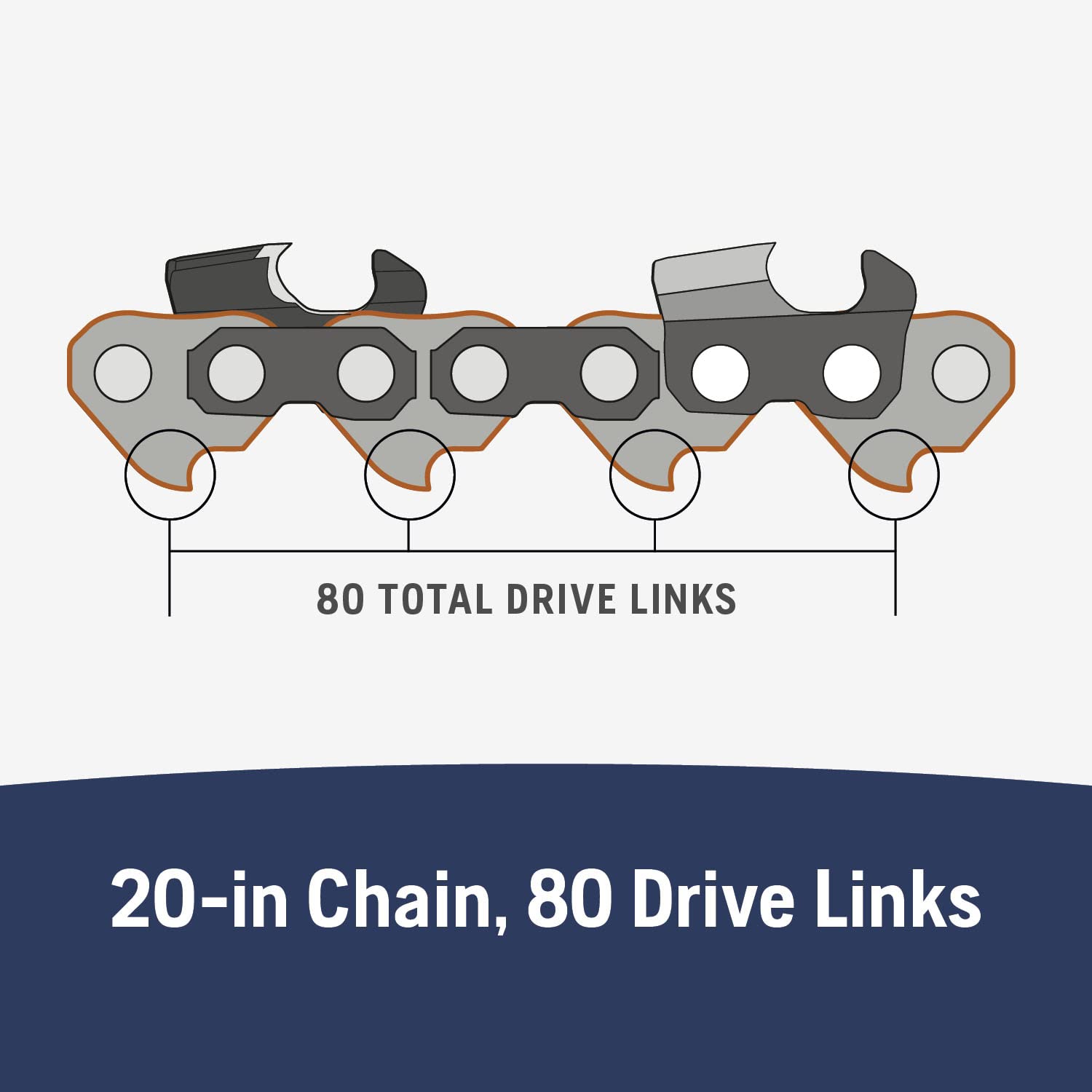 Husqvarna X-Cut SP33G chainsaw chain close-up of drive links