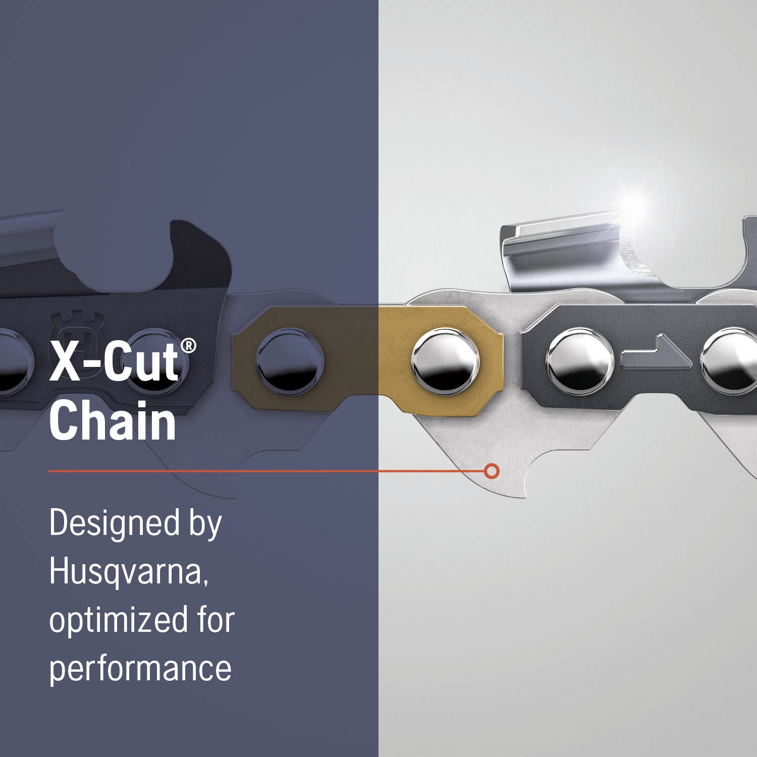 Husqvarna X-Cut SP33G chainsaw chain side view